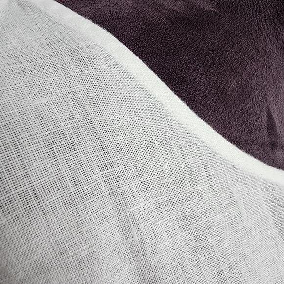 TERZO MILLENNIO 100% Linen Button Back Hi Low Coastal Top Made In ITALY White S - Picture 7 of 13